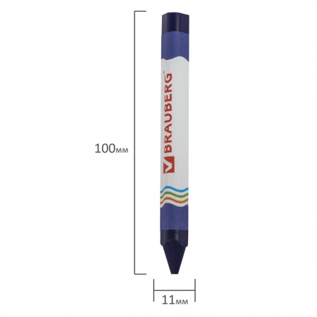Восковые карандаши утолщенные BRAUBERG АКАДЕМИЯ, НАБОР 6 цветов, 227286, (Цена за 12 шт.) - фото 5