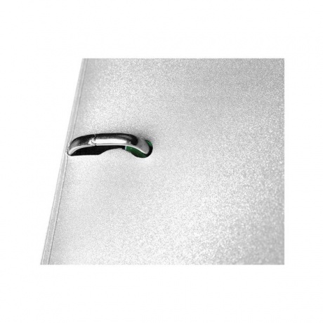 Тетрадь на кольцах А5 (175х220мм), 120л, пластик, с резинкой, HATBER METALLIC, серый - фото 3