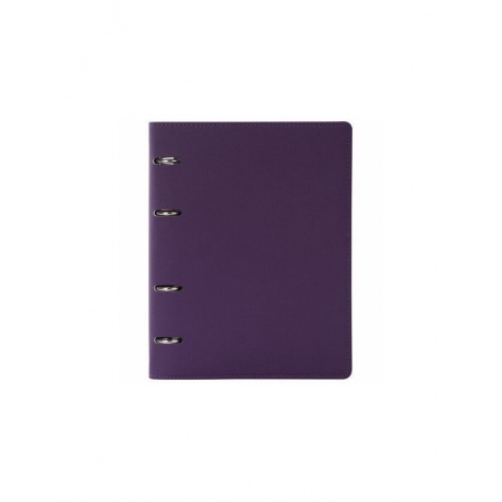 Тетрадь на кольцах А5 (180х220мм), 120л, кожзам, BRAUBERG Joy, фиолетовый/светло-фиолетовый - фото 7