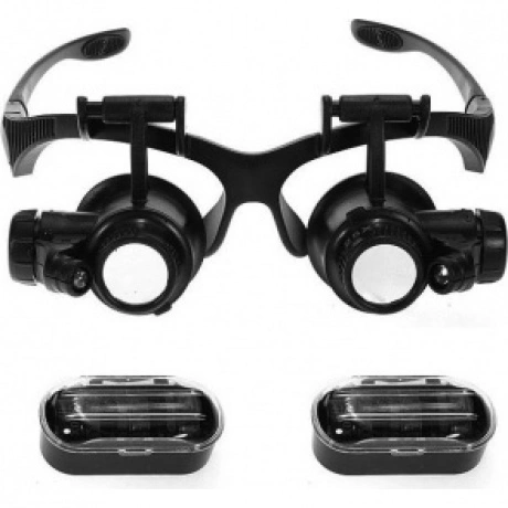 Лупа-очки Kromatech налобная 10/15/20/25x, с подсветкой (2 LED) ...