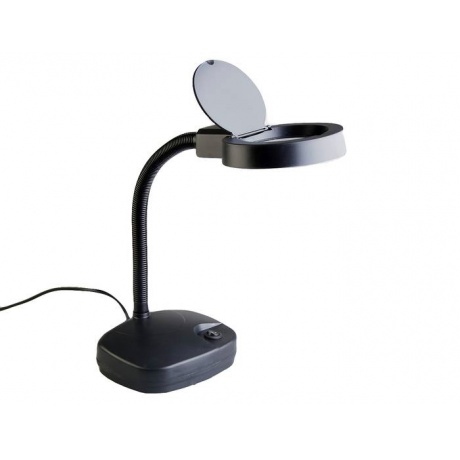 Лупа-лампа настольная Veber 3D/8D, 1,75х/3x, 86/21 мм, с подсветкой, черная (8611) - фото 1