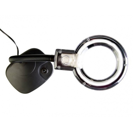 Лупа-лампа настольная Veber 3D/8D, 1,75х/3x, 86/21 мм, с подсветкой, черная (8611) - фото 2