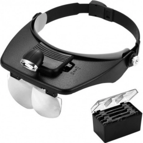 Лупа Kromatech налобная 1,2/1,8/2,5/3,5x, с подсветкой (2 LED) M...