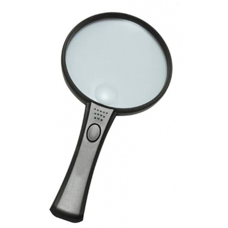 Лупа Kromatech ручная круглая 3/8х, 75/19 мм, с подсветкой (2 LE...