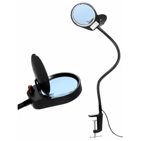 Лупа-лампа Kromatech бестеневая 5/15x, 100 мм, на струбцине, с п...