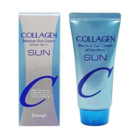 Солнцезащитный крем для лица Enough Collagen 3in1 Whitening Moisture Sun Сream SPF50 - фото 1