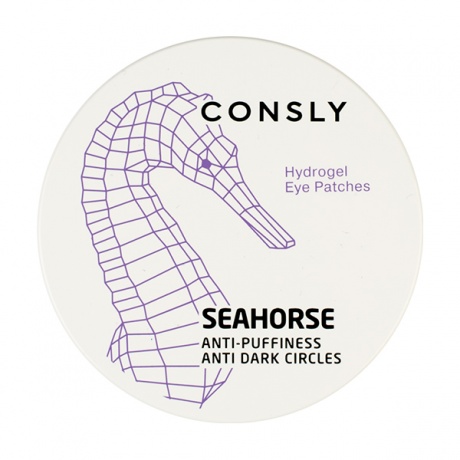Гидрогелевые патчи для области вокруг глаз с экстрактом морского конька, CONSLY Hydrogel Seahorse Eye Patches 60 шт - фото 2