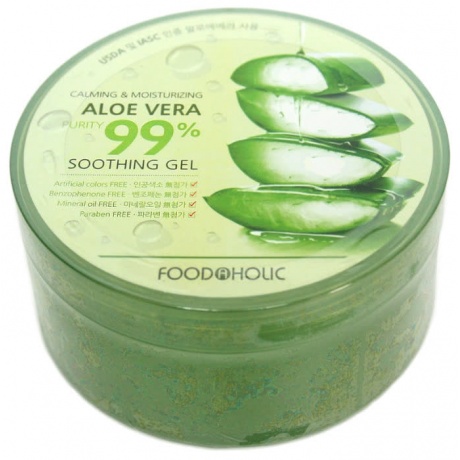 FoodaHolic Многофункциональный гель с алоэ вера 99% Calming and Moisturizing Aloe Vera Soothing Gel, 300 мл - фото 1