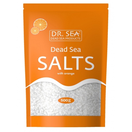 Dr. Sea Соль Мертвого Моря  с экстрактом апельсина (пакет) 500мл - фото 2