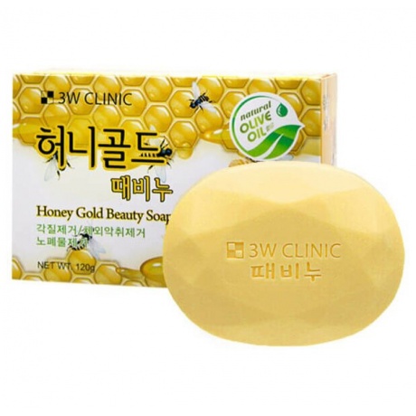 Мыло кусковое 3W Clinic Honey Gold Beauty Soap, 120 гр - фото 2