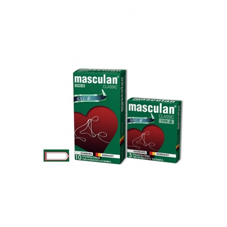 Презервативы Masculan Classic 4, 3 шт. Увеличенного размера (XXL) розового цвета ШТ - фото 3