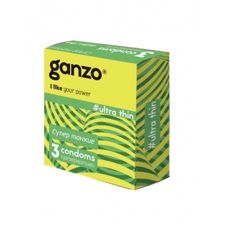 Презервативы Ganzo Ultra thin, ультратонкие, латекс, 18 см, 3 шт - фото 2