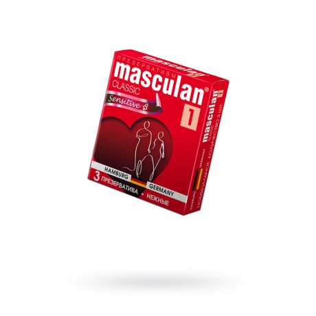 Презервативы Masculan Classic 1, 3 шт. Нежные (Senitive) ШТ - фото 1