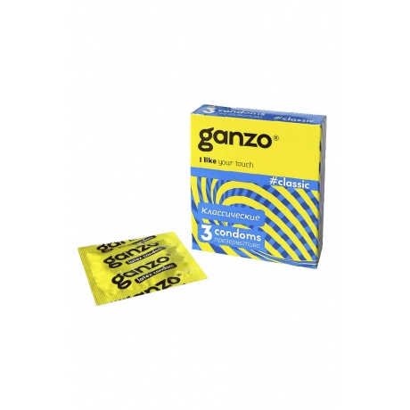 Презервативы Ganzo Classic, классические, с обильной смазкой, латекс, 18,5 см, 3 шт - фото 2
