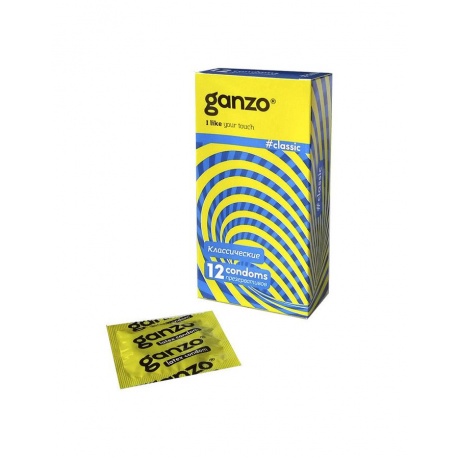 Презервативы Ganzo Classic, классичесике, с обильной смазкой, латекс, 18,5 см, 12 шт - фото 2