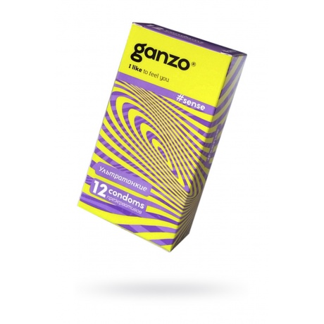 Презервативы Ganzo Sense, ультратонкие, латекс, 18 см, 12 шт - фото 1
