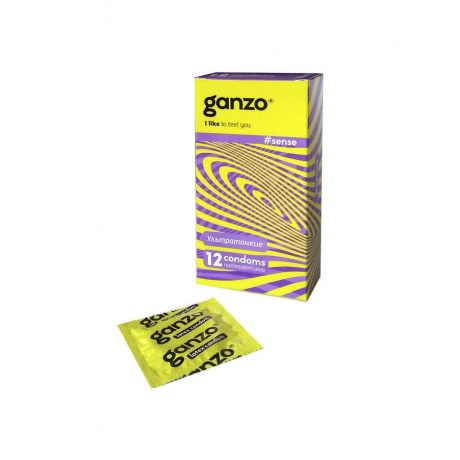 Презервативы Ganzo Sense, ультратонкие, латекс, 18 см, 12 шт - фото 2