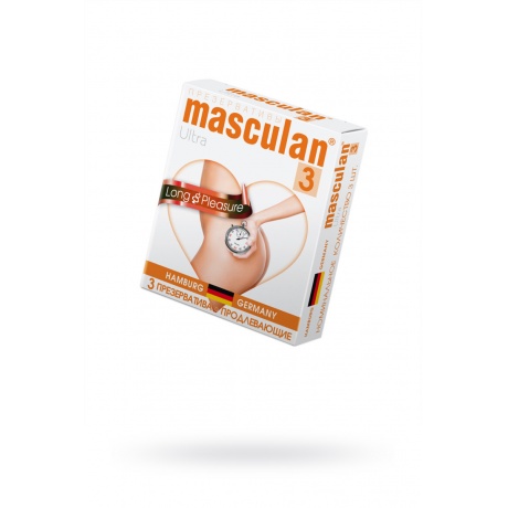 Презервативы Masculan Ultra 3, 3 шт. Продлевающие (Long Pleasure) ШТ - фото 1