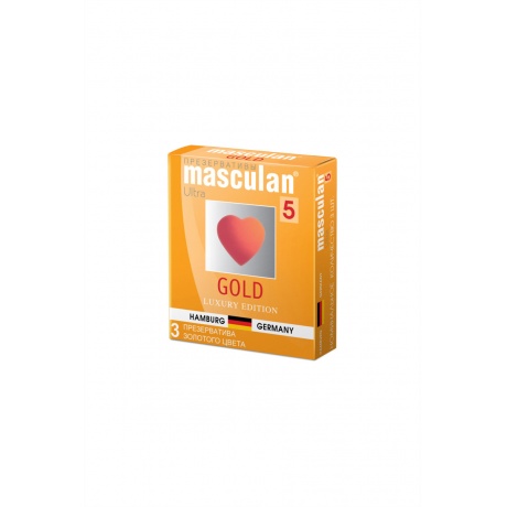 Презервативы Masculan 5 Ultra , 3шт Золотого цвета ШТ - фото 2