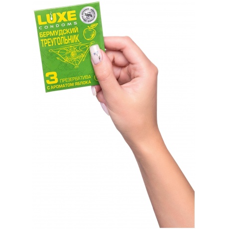Презервативы Luxe, конверт «Бермудские треугольник», латекс, яблоко, 18 см, 5,2 см, 3 шт. - фото 4