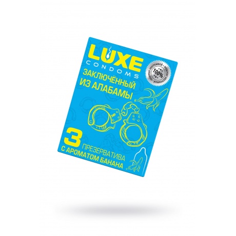 Презервативы Luxe, конверт «Заключенный из Алабамы», латекс, банан, 18 см, 5,2 см, 3 шт. - фото 1