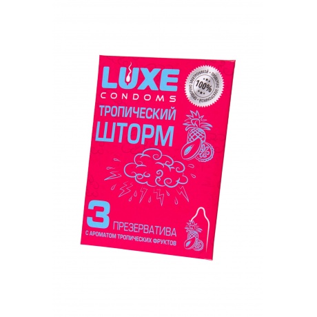 Презервативы Luxe, конверт «Тропический шторм», латекс, тропические фрукты, 18 см, 5,2 см, 3 шт. - фото 2
