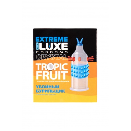Презервативы Luxe, extreme, «Убойный бурильщик», тропические фрукты, 18 см, 5,2 см, 1 шт. - фото 2