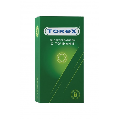 Презервативы Torex, точечные, латекс, 18,5 см, 5,4 см, 12 шт. - фото 2