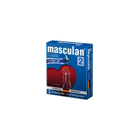 Презервативы Masculan, сlassic 2, doty, латекс, точечные, розовые, 19 см, 5,3 см, 3 шт. - фото 2