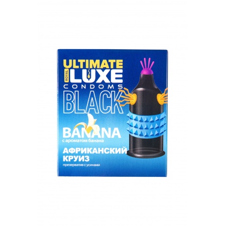 Презервативы Luxe, black ultimate, «Африканский круиз», банан, 18 см, 5,2 см, 1 шт. - фото 2