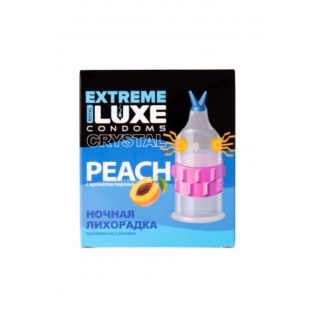 Презервативы Luxe, extreme, «Ночная лихорадка», персик, 18 см, 5,2 см, 1 шт. - фото 2