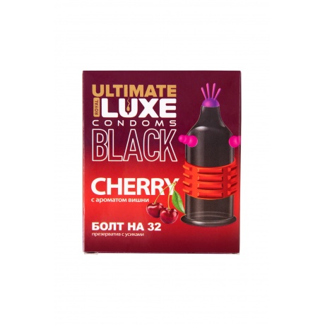 Презервативы Luxe, black ultimate, «Болт на 32», вишня, 18 см, 5,2 см, 1 шт. - фото 2