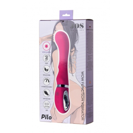 Вибратор JOS PILO с WOW-режимом, силикон, розовый, 20 см - фото 5
