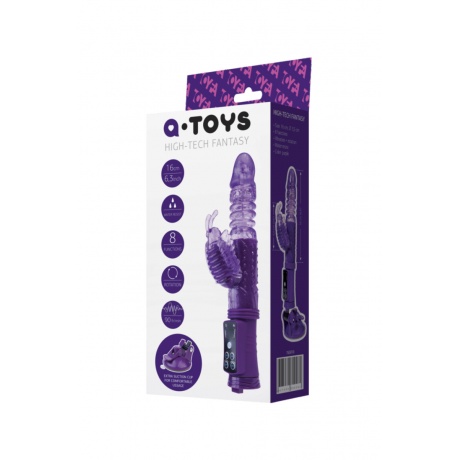 Вибратор с клиторальным стимулятором TOYFA A-Toys High-Tech fantasy, TPR, Фиолетовый, 23 см - фото 10