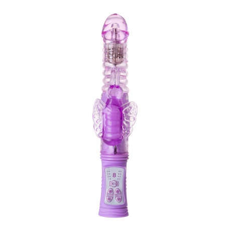 Вибратор с клиторальным стимулятором TOYFA A-Toys High-Tech fantasy , TPE, Фиолетовый, 25,5 см - фото 4