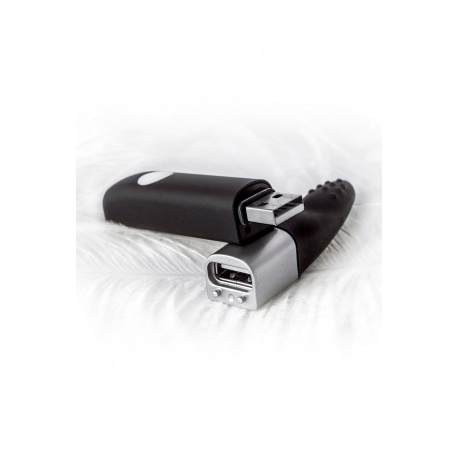 Вибратор клиторальный 8Gb USB памяти, 7 режимов вибрации, черный - фото 10