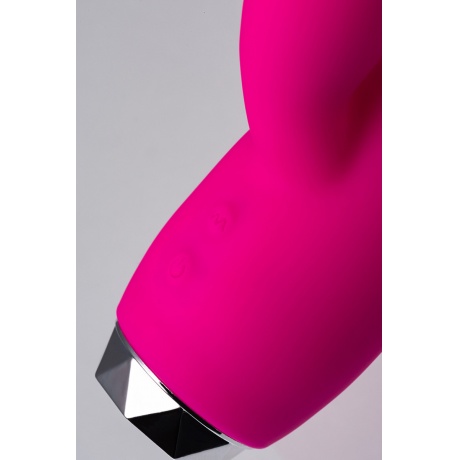 Вибратор с клиторальным стимулятором L'EROINA, силикон, розовый, 17 см - фото 10