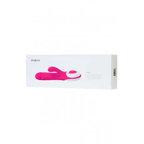 Вибратор с клиторальным стимулятором Nalone Wave, Силикон, Розовый, 26 см - фото 3