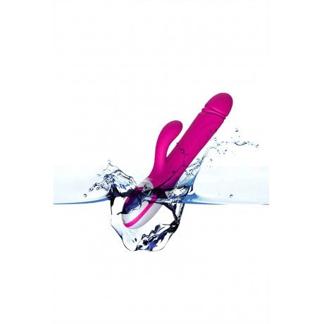 Вибратор с клиторальным стимулятором Nalone Wave, Силикон, Розовый, 26 см - фото 5