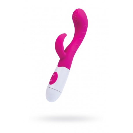 Вибратор с клиторальным стимулятором TOYFA A-Toys Nessy, Силикон, Розовый, 20 см - фото 1