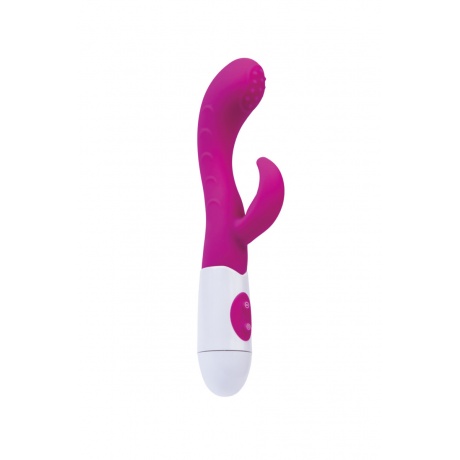 Вибратор с клиторальным стимулятором TOYFA A-Toys Nessy, Силикон, Розовый, 20 см - фото 2