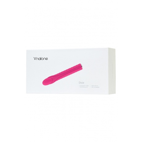 Нереалистичный вибратор Nalone Dixie,силиконовый, розовый, 16,7 см - фото 3