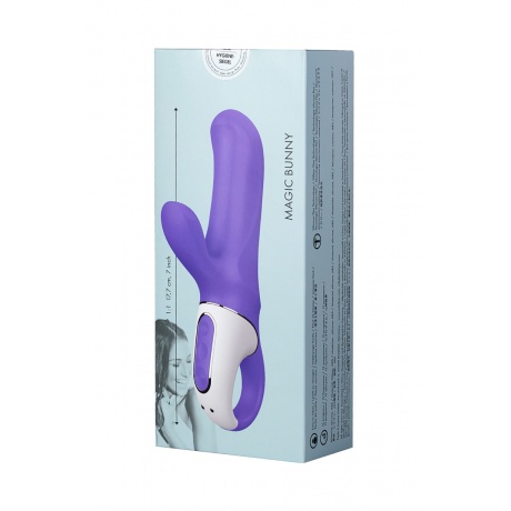 Нереалистичный вибратор Satisfyer Vibes Magic Bunny, Силикон, Фиолетовый, 17,7 см - фото 7