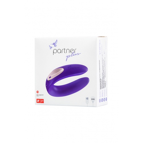 Многофункциональный стимулятор для пар Satisfyer Partner Toy Plus, силикон, фиолетовый, 18см - фото 6