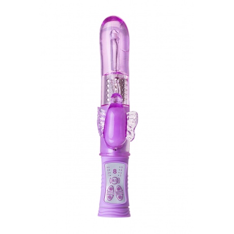 Вибратор с клиторальным стимулятором TOYFA A-Toys  High-Tech fantasy, TPE, Фиолетовый, 22,4 см - фото 3