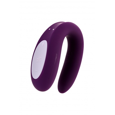 Многофункциональный стимулятор для пар Satisfyer Partner Double Joy, силикон, фиолетовый, 18 см. - фото 2