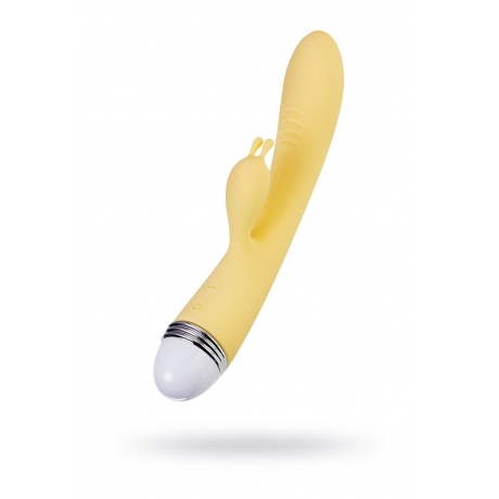 Вибратор с клиторальным стимулятором Flovetta by Toyfa Aster, силикон, желтый, 22 см - фото 1