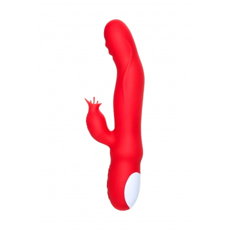Вибратор JOS Redli с двигающейся головкой, силикон, красный, 21 см - фото 2
