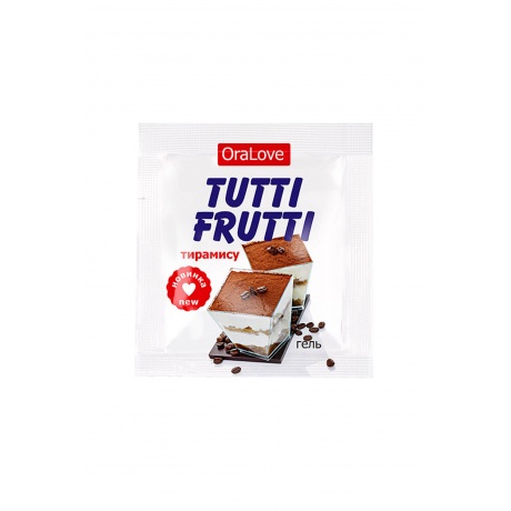 Съедобная гель-смазка TUTTI-FRUTTI для орального секса со вкусом тирамису 4г по 20 шт в упаковке - фото 2