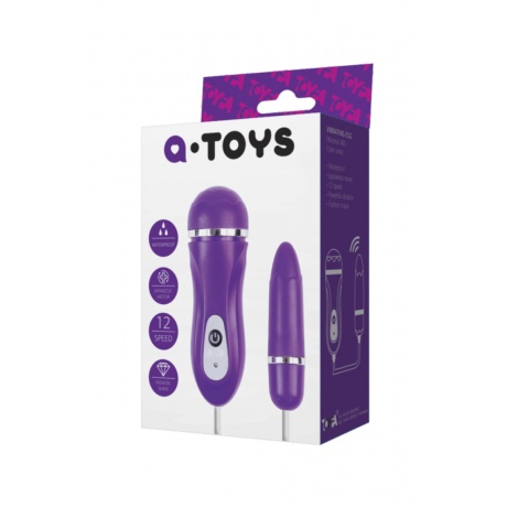 Виброяйцо TOYFA A-toys, ABS пластик, Фиолетовый ?1,6 см - фото 3